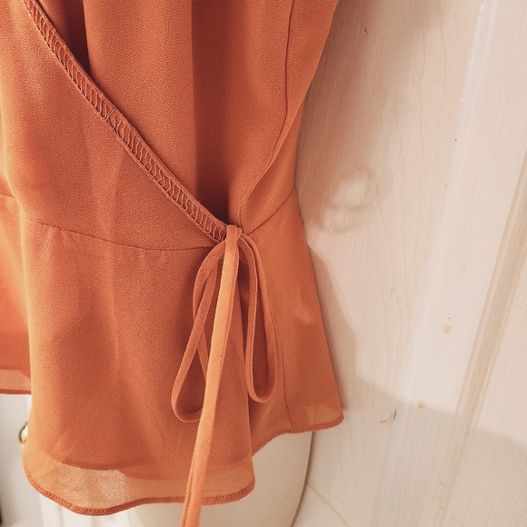 Naked Zebra Wrap Cami Blouse Tank Top Small - Picture 3 of 9